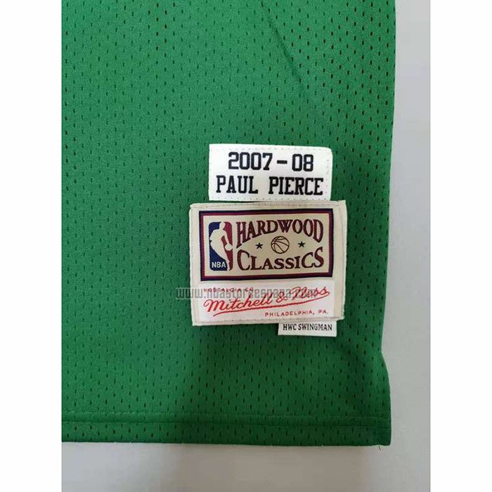 Camiseta Boston Celtics Paul Pierce NO 34 Mitchell & Ness 2007-08 Verde